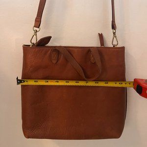 Madewell Leather Zip-Top Transport Crossbody
